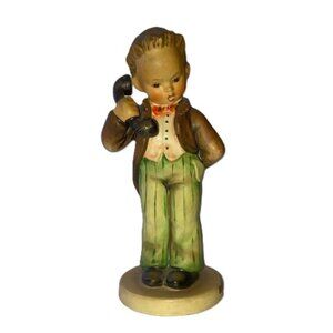 Vintage Goebel HUMMEL Figurine Boy Telephone West Germany Porcelain 6 x 3 x 3 in